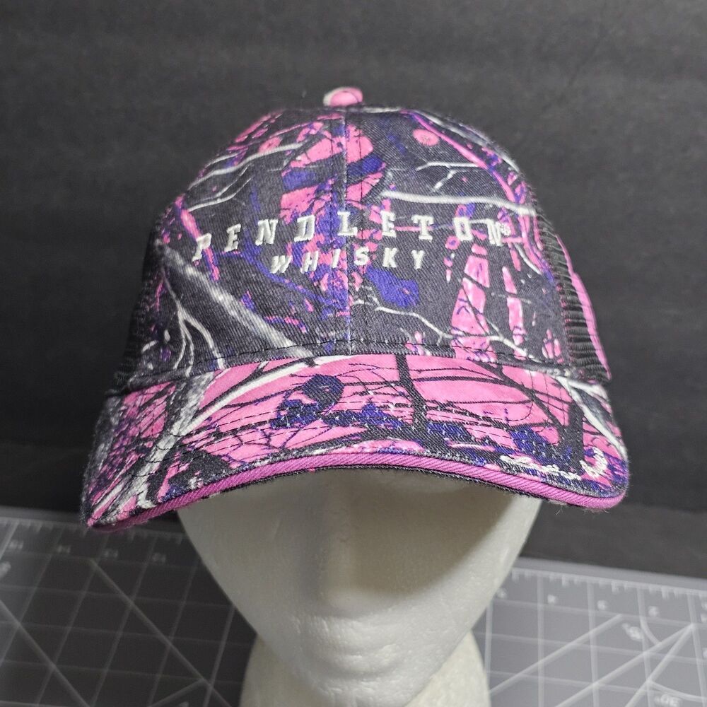 Pendleton Whiskey Cap Hat Let'er Buck Pink & Purple Camo Mesh Back